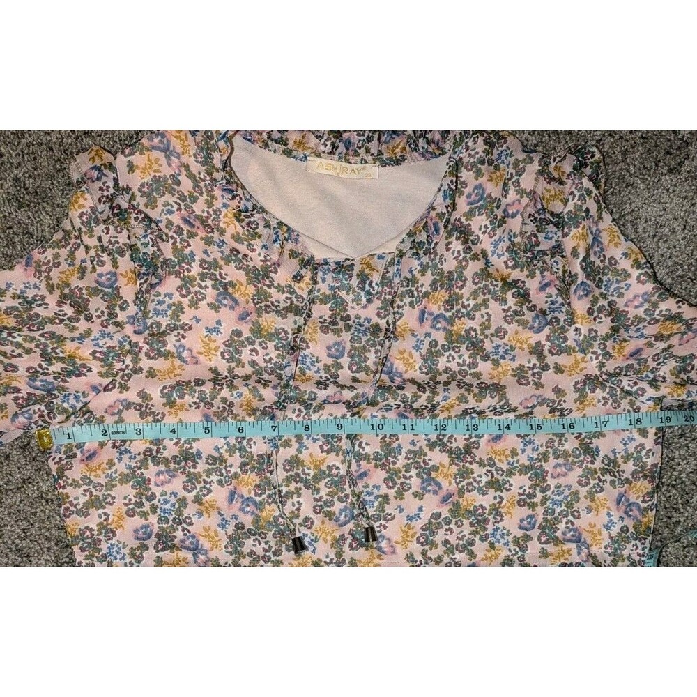 Women's Maxi Mini-Floral Tiered Cottagecore Country Ruffle Sleeve Feminine SZ M - Picture 11 of 15